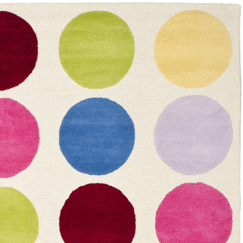 Tapis ivoire en laine / coton touffeté à la main Krystyna, Tapis de couloir 2 pi 3 po x 7 pi