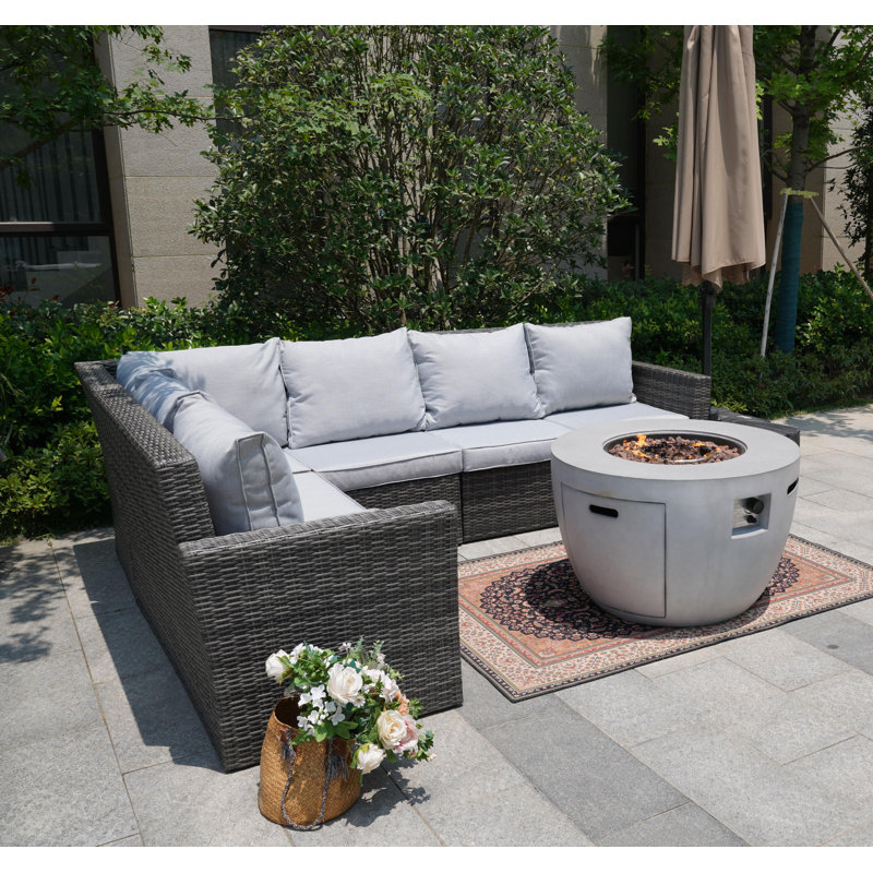 6 - Person Patio Conversation Set with Cushions