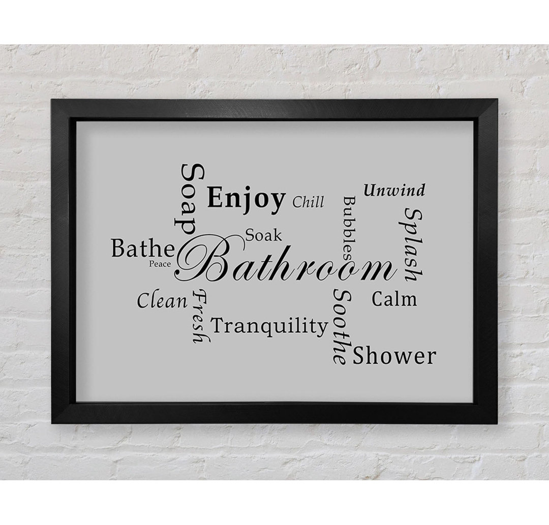 Badezimmer Zitat Badezimmer Tranquility Grau Gerahmter Druck