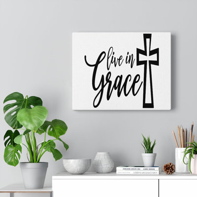 Live In Grace - Wrapped Canvas Print