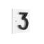 Floating Stand-Off 1-Number Horizontal Sign, White /W/ Black Mondern Font Number-880945993