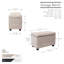 Banc de rangement rembourré en tissu Bacca-772876120