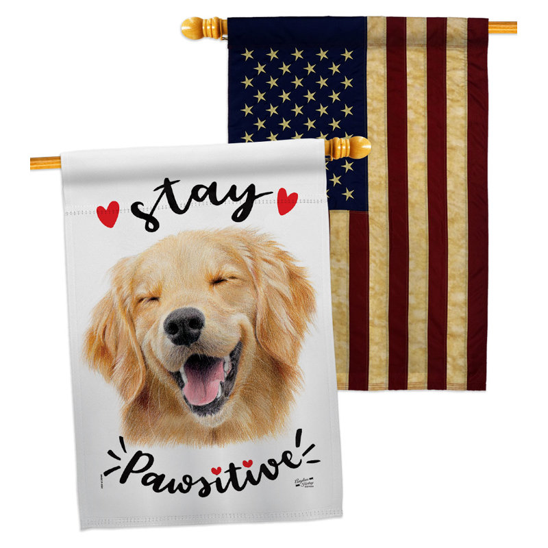 Drapeau de maison en polyester à 2 côtés 40 x 28 po