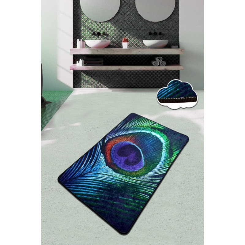 Tapis de bain antibactérien 100% polyester, 27,6 po x 47,2 po | Dessous antidérapant, 700 g / m², lavable en machine à 86 ° F | Doux et durable, idéal pour la sécurité et le confort de la salle de bain, facile d'entretien