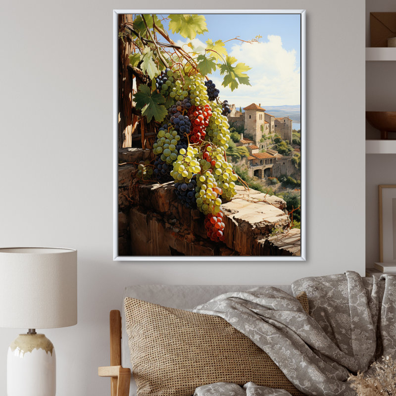 Green Wineyard, ancienne sagesse - impression, H 40 po x l 30 po x P 1,5 po, Cadre flottant blanc