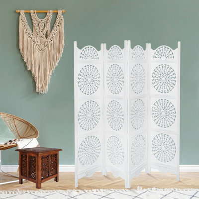 Breccia 200 cm W x 180 cm H 4 - Panel Folding Room Divider