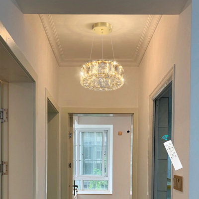 Modern Crystal Dimmable Ring Chandelier