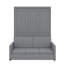 Lit escamotable double avec coussin-1983634598