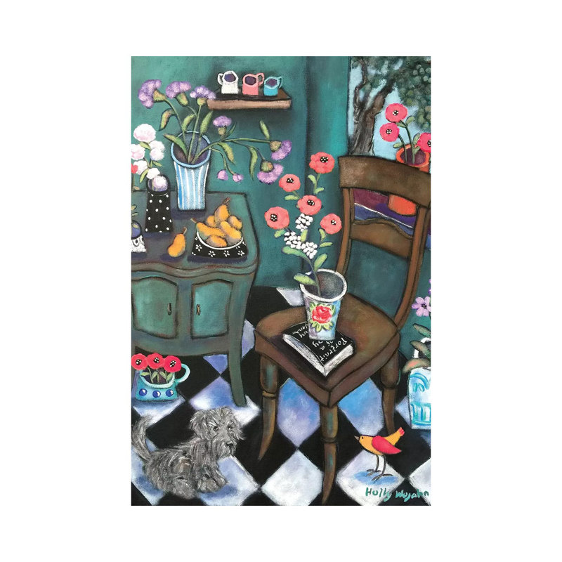 «Autre fleur fleurie» par Holly Wojahn, reproduction d'art sur toile tendue, H 12 po x l 8 po x P 0,75 po