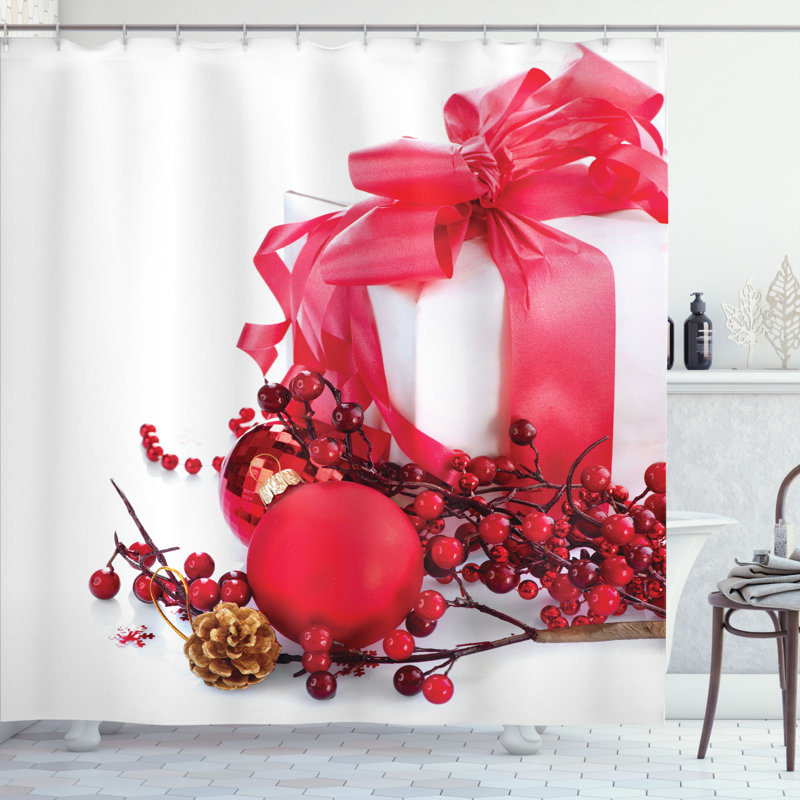 Shower Curtain with Hooks Included, 70" H x 69" W