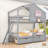 Playhouse-Inspired Twin Over Twin Bunk Bed With Drawers-1015857341