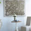Table d'appoint ronde blanche D22,5 x 27 po, style champêtre