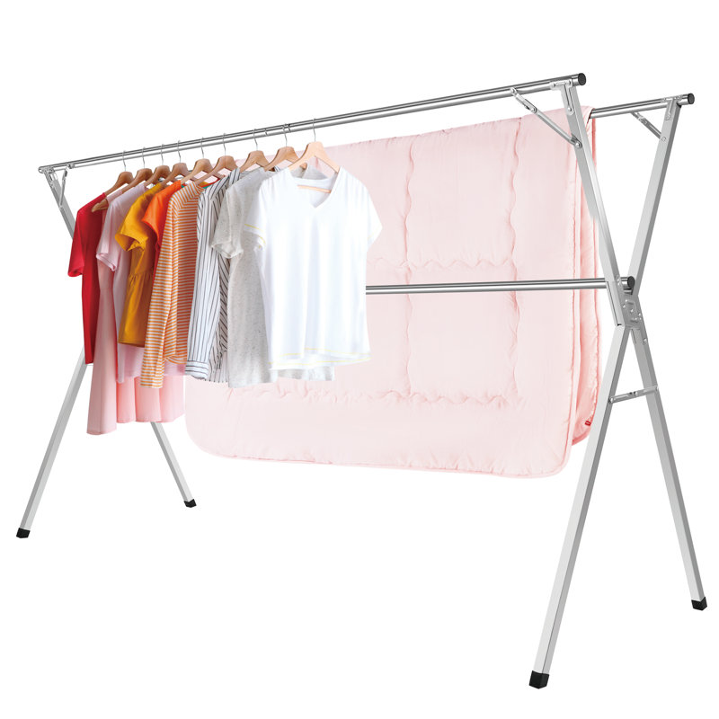 Séchoir à linge en acier inoxydable pliable