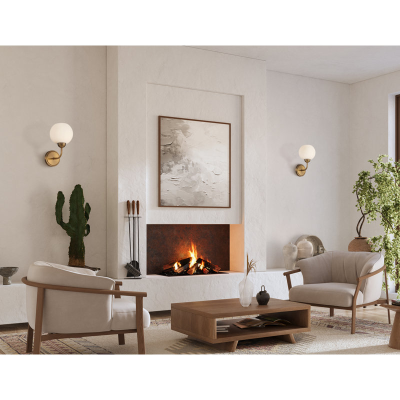 1LT Wall Sconce, Gold & Opal