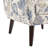 Jaqueze Upholstered Pattern Leaf Linen Blend Tufted Wide Back Armchair with Solid Wood Leg-1897452733