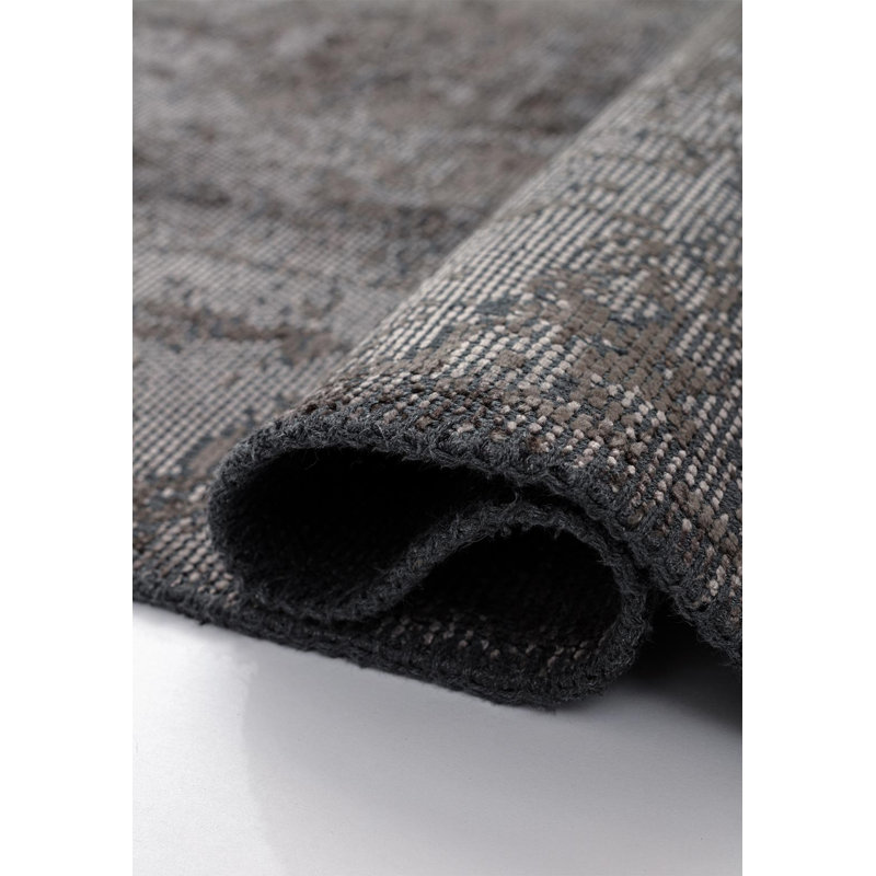 Rapture Abstract Area Rug in Gray, Rectangle 6'7" x 8'3"