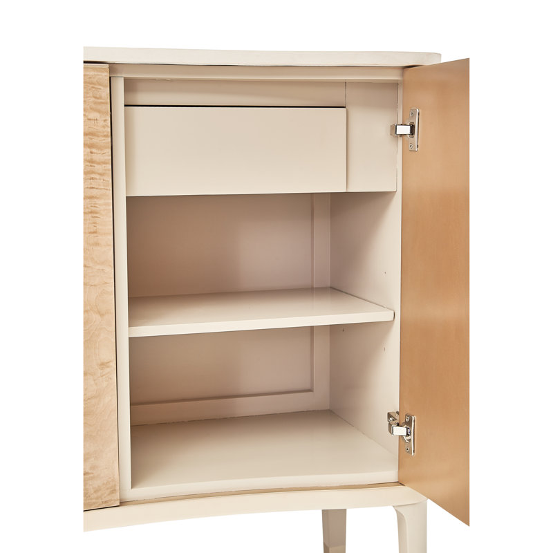 Malibu Crest 74.5'' W Sideboard, White/Blush