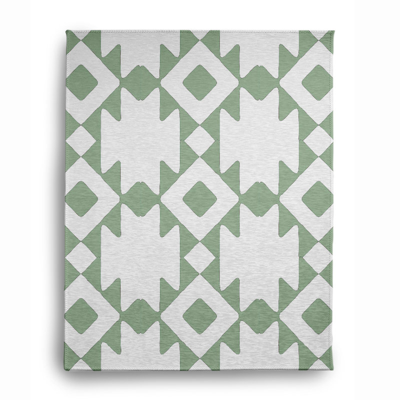 Chenille Geometric Indoor Rug, Rectangle 4' x 6'