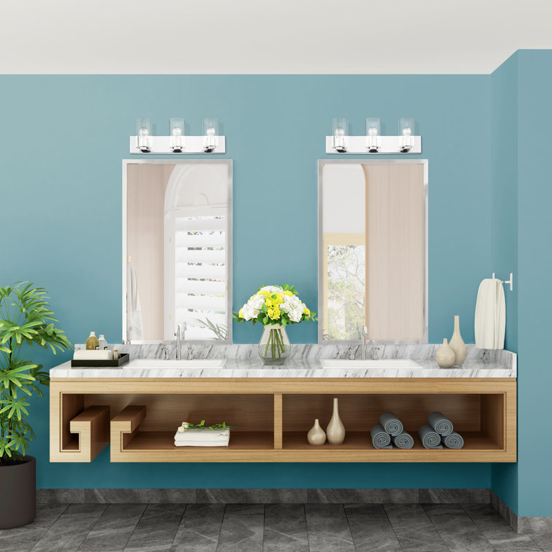 Éclairage pour meuble-lavabo 3 lumières Mollie, Chrome poli