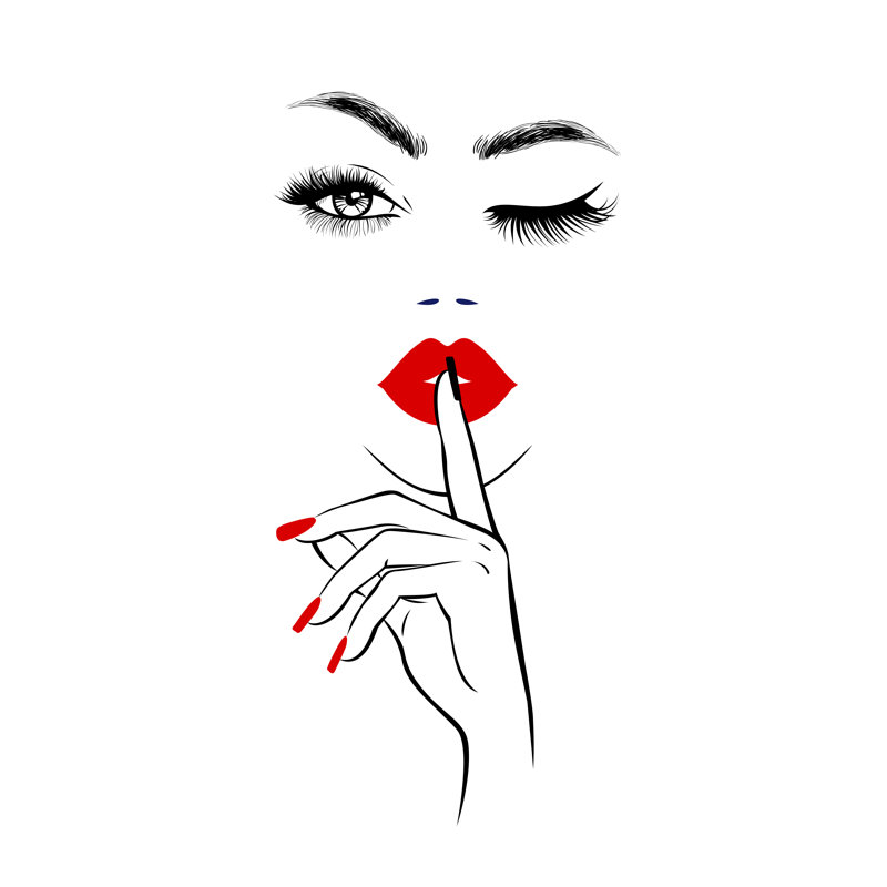 Beautiful Young Fashion Model With Red Striped T-Shirt - Wrapped Canvas Print, 30cm H x 30cm W x 3.8cm D