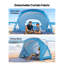 Beach Tent Sun Shelter for 6 Person, UPF 50+ Protection, Portable Sun Shade Canopy with Carrying Bag & Sand Pockets, Lightweight and Easy Setup Beach Umbrella for Family Camping Outdoor Picnic