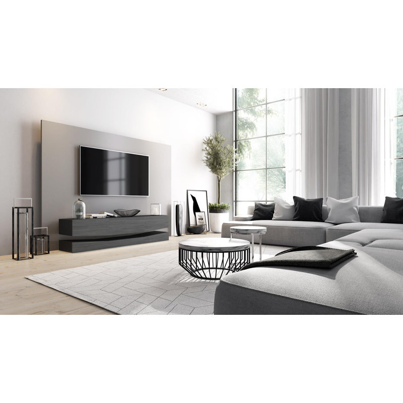 Allegro TV Stand for TVs up to 78", No, Black (Matt)/Avola Anthracite