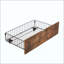 Base de lit plateforme en métal avec tête de lit et pied de lit en bois avec port USB, station de charge, 2 tiroirs, aucun sommier requis, assemblage facile