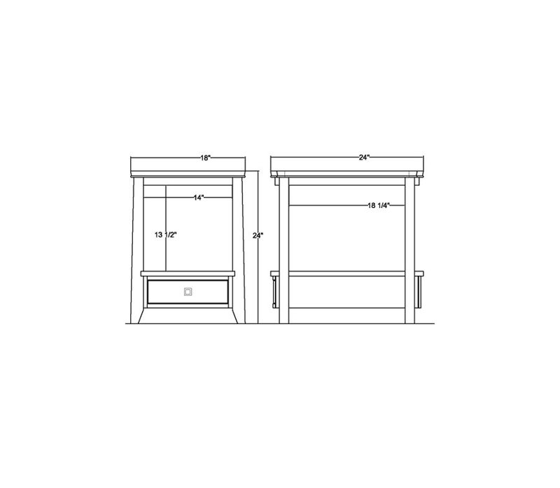 Annecy Solid Wood Top End Table with Storage