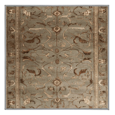 Machine Washable Persian Brown Area Rug