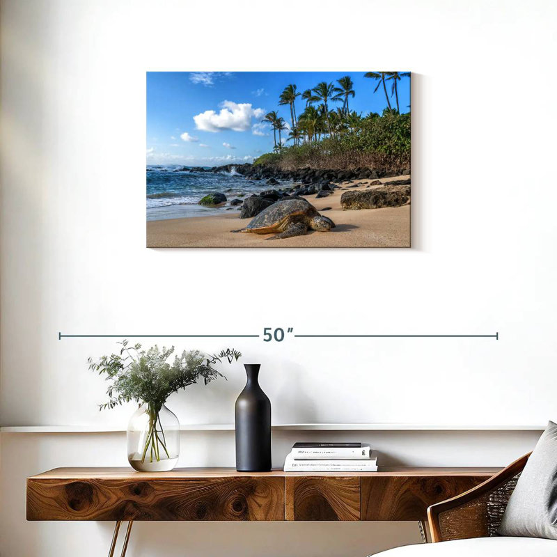 Tortue de mer Brampt Oahu Island, H 20 po x l 30 po