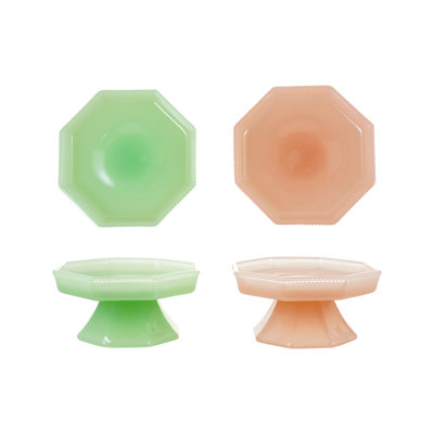 Pressed Milk Glass Footed Pedestal