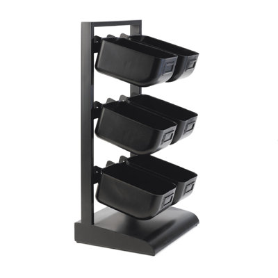 6 Metal Bin Tabletop Organizer