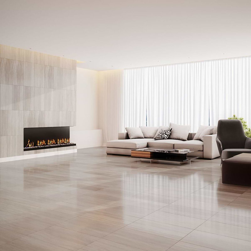 Nashville Gray 12X24 Matte Porcelain Tile, Beige Polished