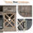 Alvilda 70" Farmhouse LED Fireplace Tv Stand With 3-sided Glass Fireplace,Glass Door Storage,Gray-452047747