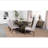 Roman Mango Brown Rectangular Double V-Leg Dining Table
