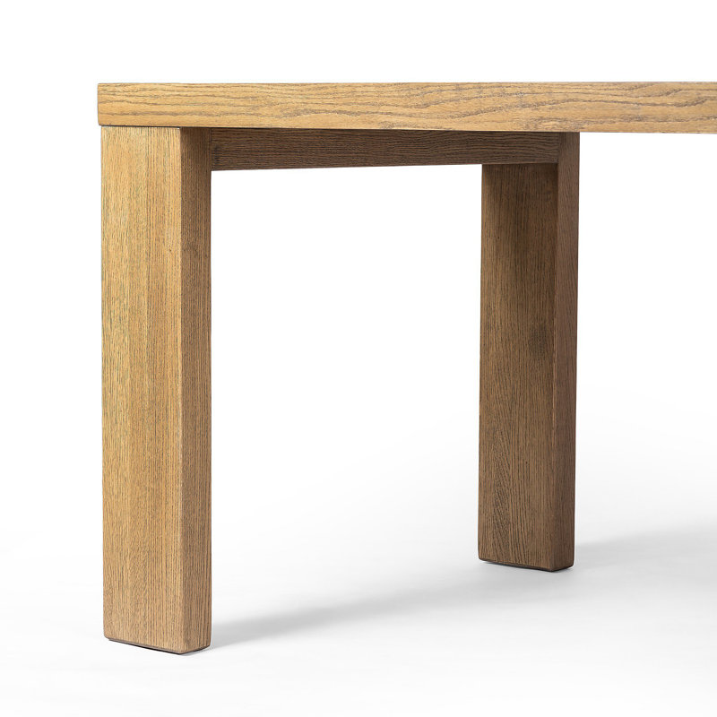 Millie Dining Table, Drifted Oak Solid, 30" H x 72" L x 96" W