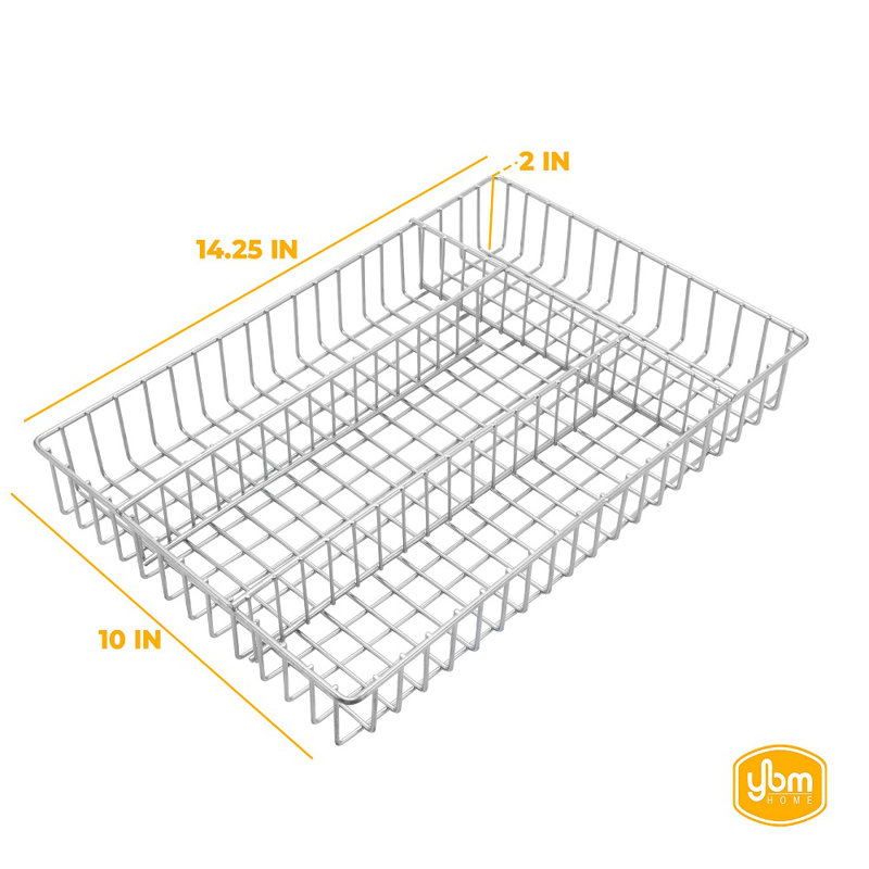 Rangement de tiroir en métal plaqué H 2 po x l 10 po x P 14,25 po Knowles