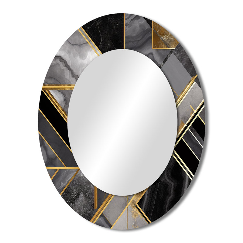 Maubray - Miroir abstrait en métal, 43 po x 33 po