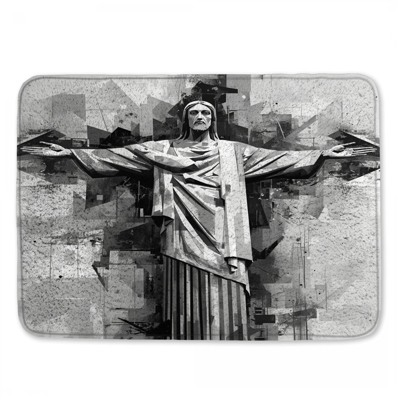 Tapis de bain Christ le Rédempteur, L 34 po x L 21 po