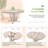 Rustic 5-Piece Extendable Dining Table Set Round Trestle Table and 4 Cross Back Dining Chairs for Kitchen, Dining Room, Gray