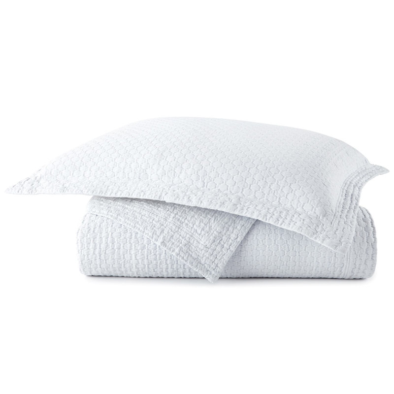 Juliet Linen King Size Cotton Matelassé Coverlet