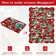  Christmas Washable Area Rugs,Chrisrmas Tree Rugs for Bedroom,Scalloped Non Slip Boho Carpet Holiday Decor