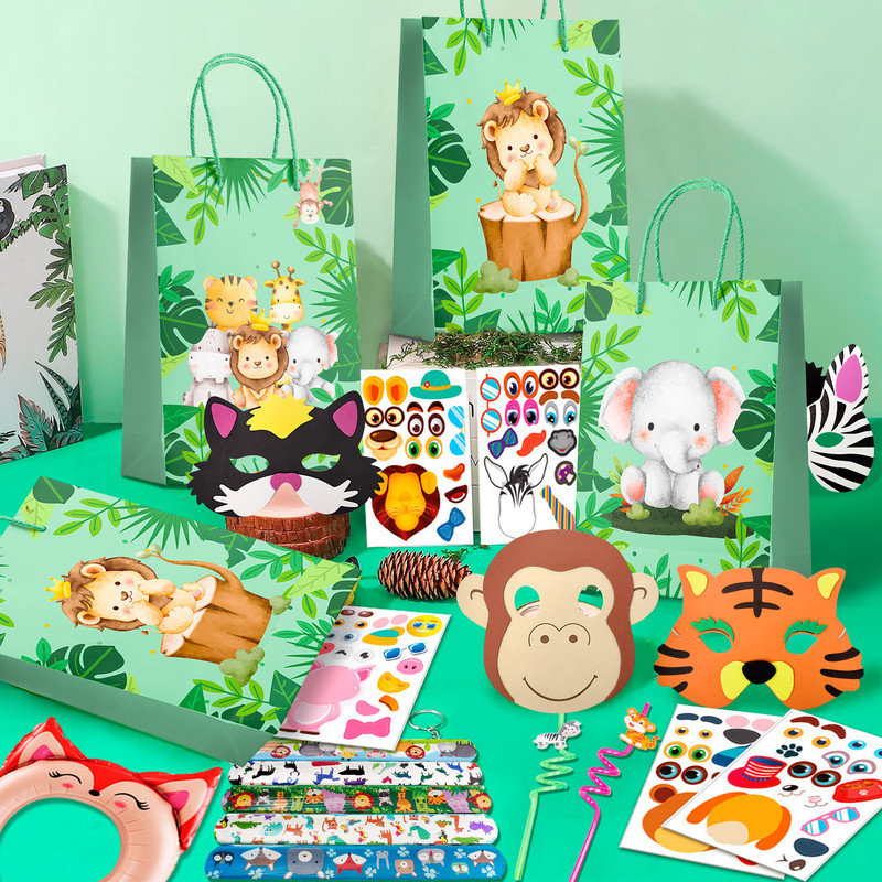 Jungle Safari Party Favors, 60pcs Jungle Safari Birthday Party Favors Set