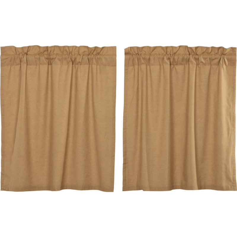 Rideau de couleur unie pour café, Kaki, l 36 po x L 36 po