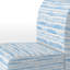 Fauteuil de chambre rayé rembourré bleu et blanc-1385106421