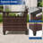 3-Piece Rattan Patio Chair and Side Table, All Weather Wicker Chair w/Steel Frame-1298157302