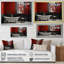 Rouge moderne, charme de salle de bain V - Art mural-91459450-91459451