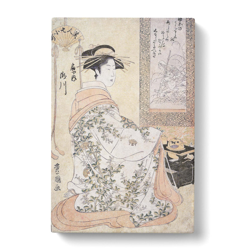 Takigawa by Utagawa Toyokuni - Wrapped Canvas Painting, 50cm H x 35cm W 