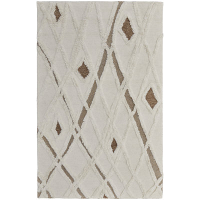 Anica Hand Tufted Wool Abstract Area Rug