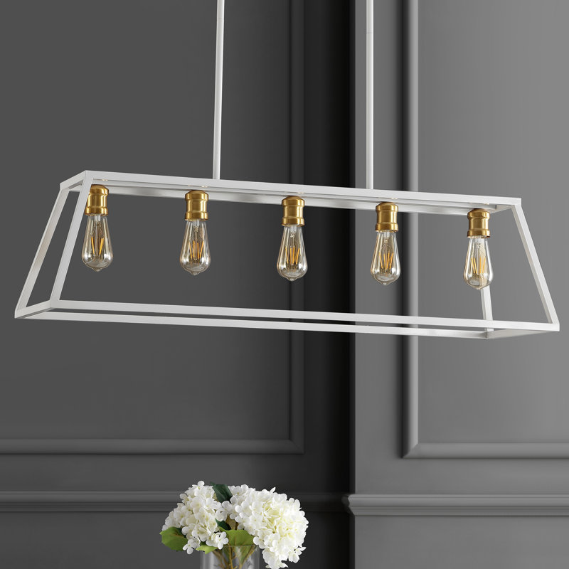 Gearld 5 - Light Kitchen Island Pendant, White